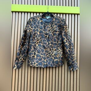 Harve Benard Leopard Print Blazer